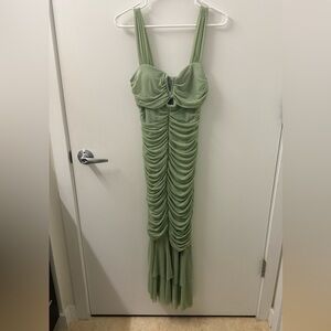 Hello Molly Party Pal Midi Dress in Pistachio